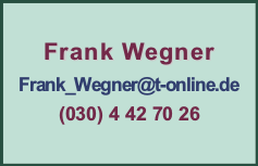 Kontaktdaten Frank Wegner